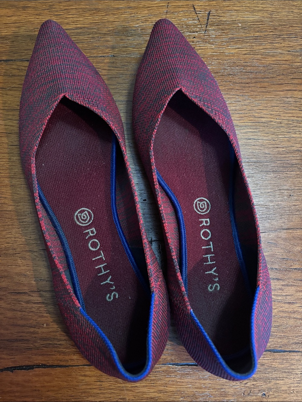 Rothy's Women's Burgundy Pointed Knit Flats
